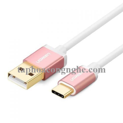 Ugreen 30507 0.5M màu hồng Bộ chuyển đổi USB 2.0 sang USB-C US188 30030507